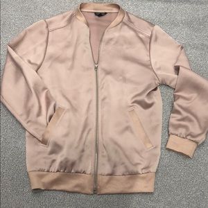 Top shop silk mauve bomber jacket